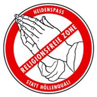 Aufkleber: Religionsfreie Zone